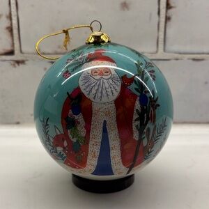 Pier 1 Collectible Round Santa Ornament from 2019
